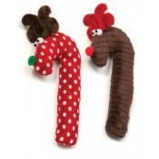 Holiday Crinkle Cane Deer Dog Toy by West Paw Design